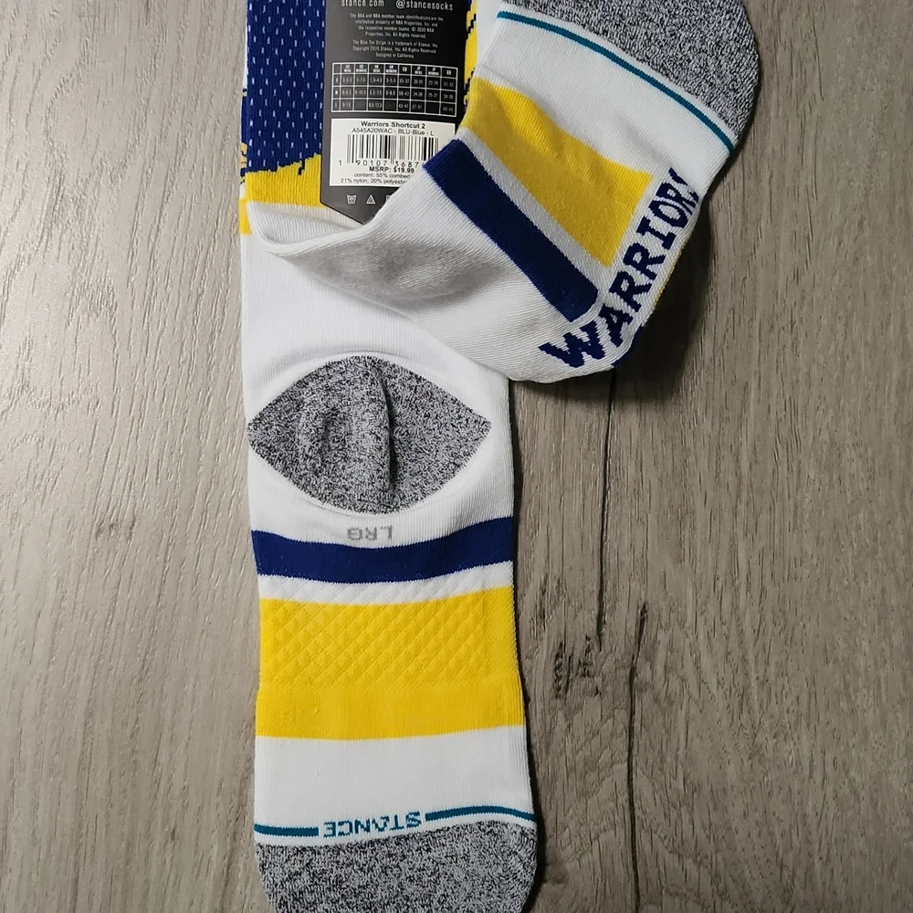 Stance Casual NBA Golden State Warriors Crew Socks -L